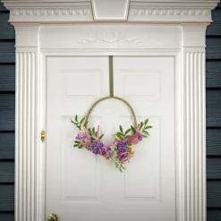 16 in. Spring Hoop Wreath with Lavender and Blossom