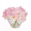8 in. Spring Mixed Mauve Hydrangea Bouquet in Glass Vase