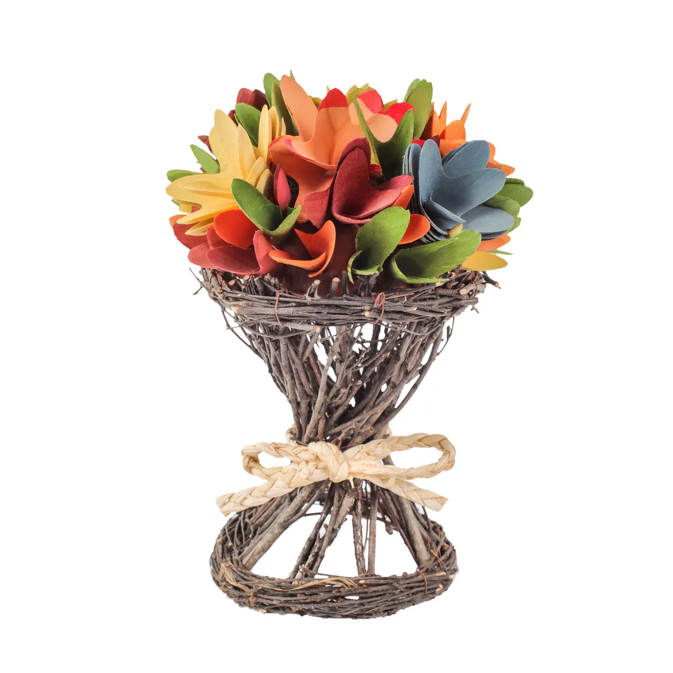 9 in. Spring Multicolor Floral Bouquet