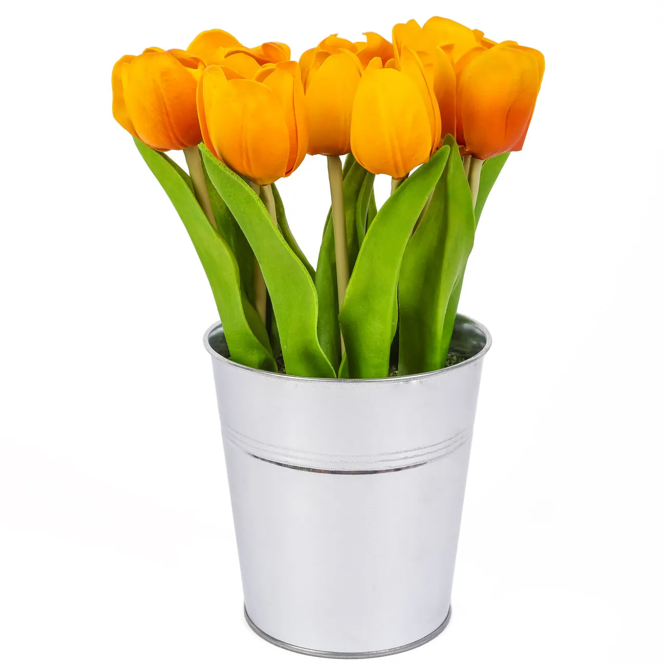 9 in. Spring Orange Tulip Bouquet
