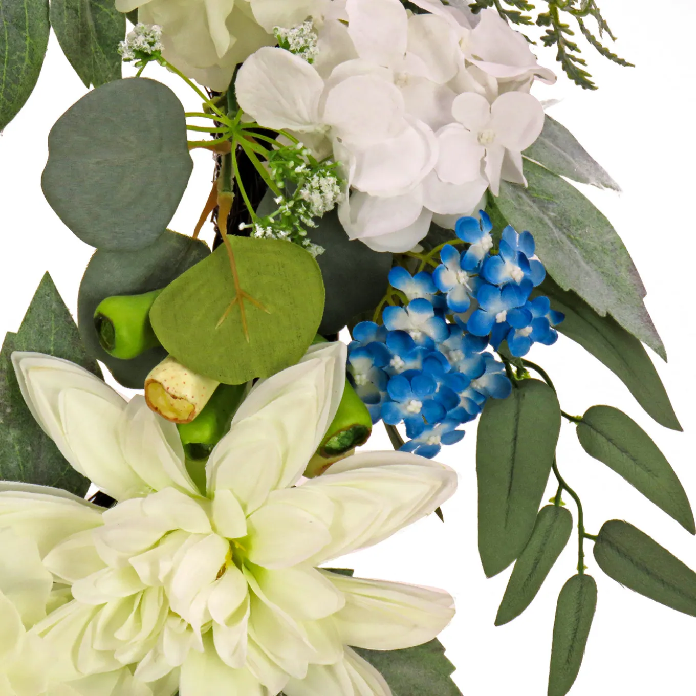 24 in. Spring Wreath with Dahlia, Peony, and Hydrangea Blooms