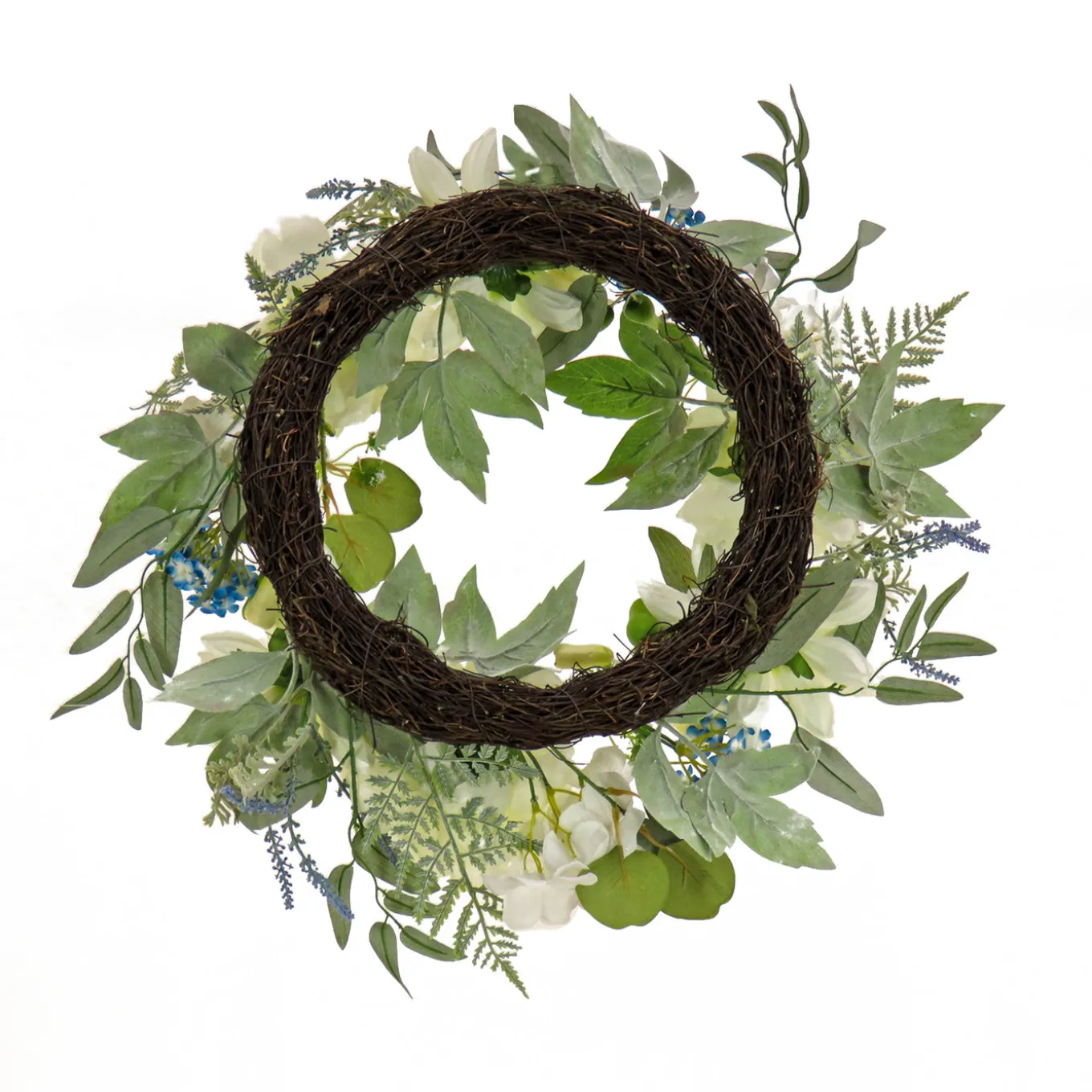 24 in. Spring Wreath with Dahlia, Peony, and Hydrangea Blooms