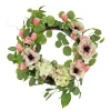 22 in. Spring Wreath with Hydrangea, Tulip, and Eucalyptus Blooms