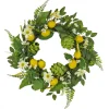 22 in. Spring Wreath with Lemons, Artichokes, Daisy Blooms, Leafy Greens