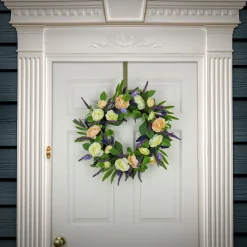 24 in. Spring Wreath with Ranunculus and Astilbe Flower Blooms