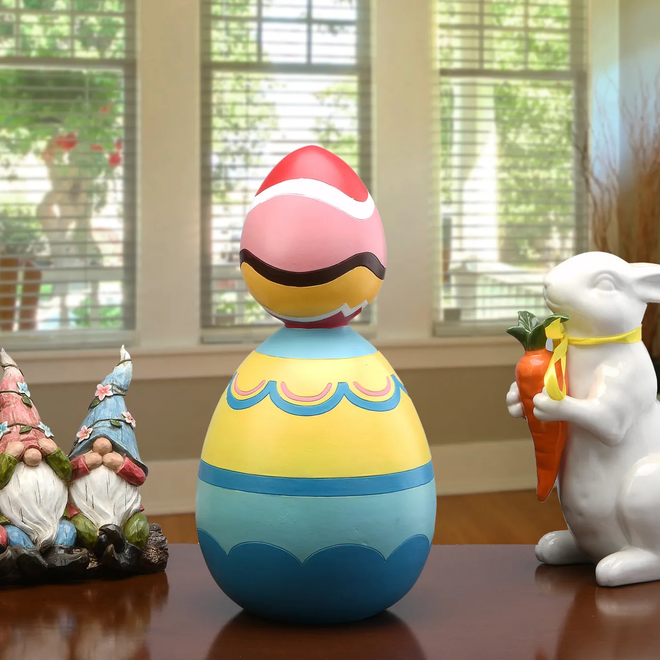 16 in. Stacked Eggs Table Decoration