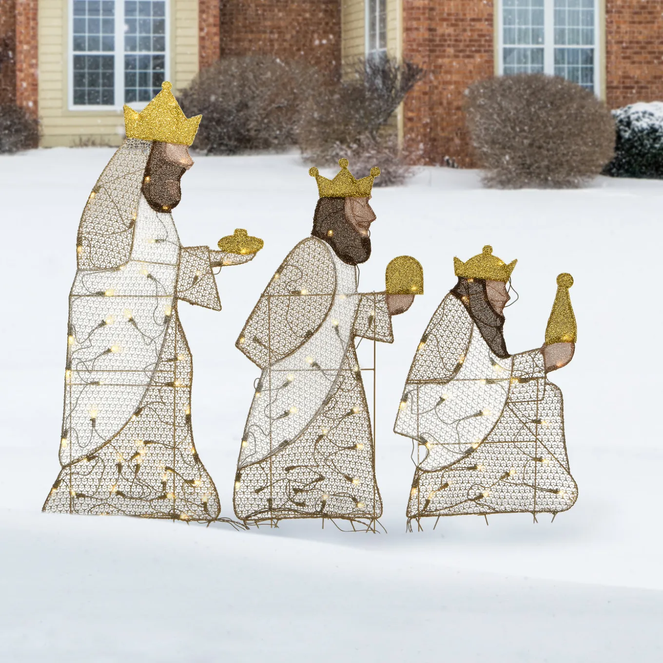 42 in. Three Wisemen with LED Lights