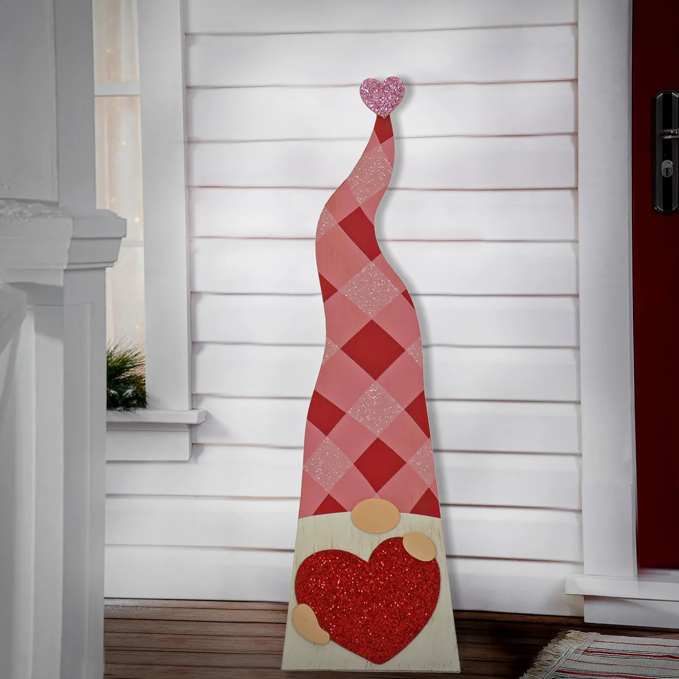 36 in. Valentine's Heart Gnomes Porch Decoration