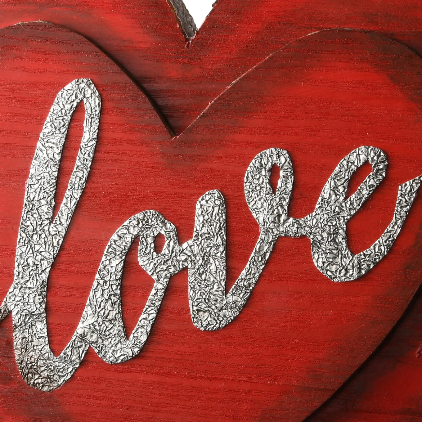 14 in. Valentine's Wooden Heart Hanging Decoration