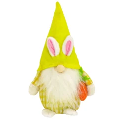 11 in. Yellow Easter Bunny Gnome Table Decoration