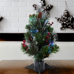 18 in.Pre-Lit Fiber Optic Crestwood Tree