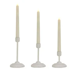 HGTV Home Collection Flameless Heritage Candle Set, White Base