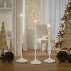 HGTV Home Collection Flameless Heritage Candle Set, White Base