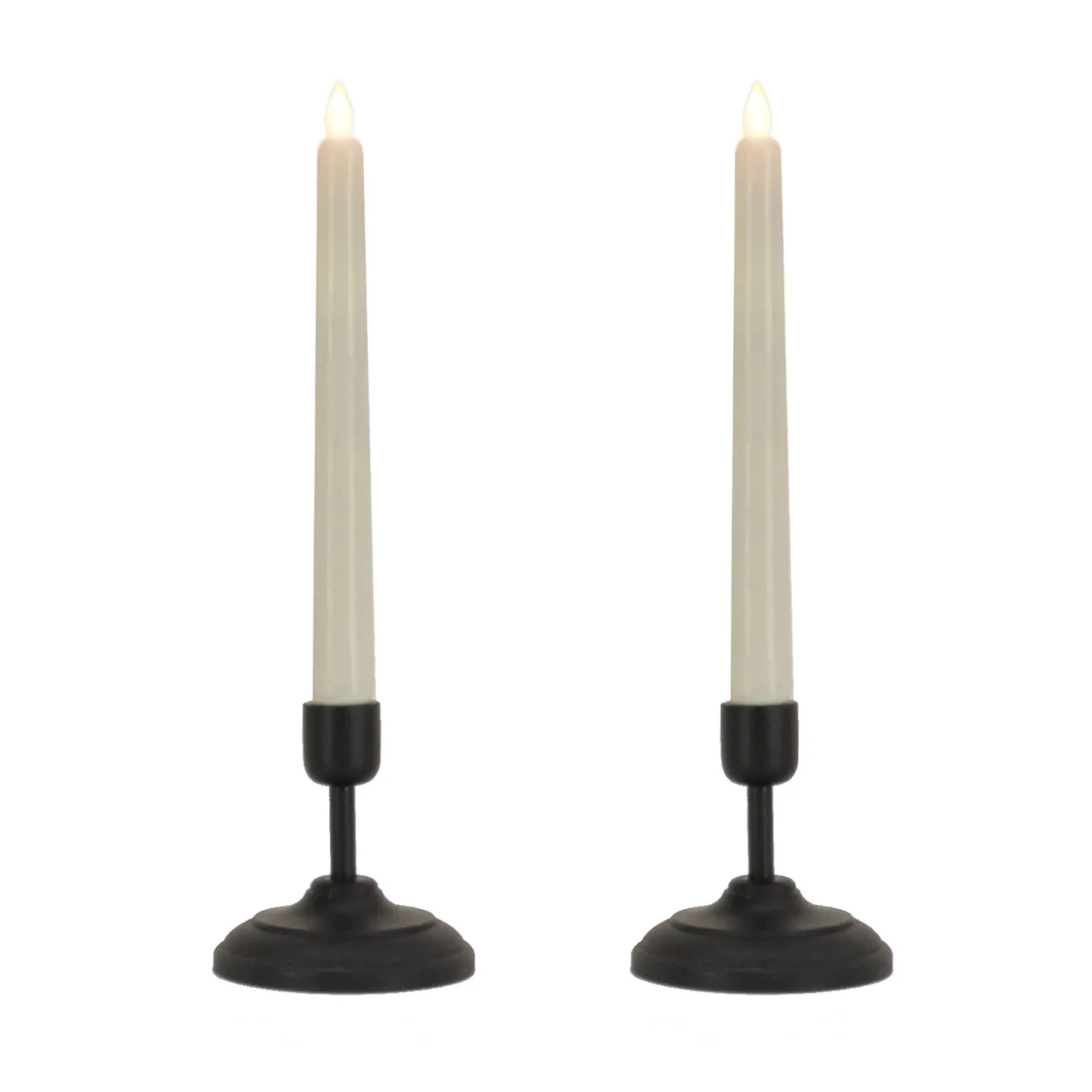 HGTV Home Collection Flameless Heritage Candle Pair, Black Base