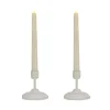 HGTV Home Collection Flameless Heritage Candle Pair, White Base