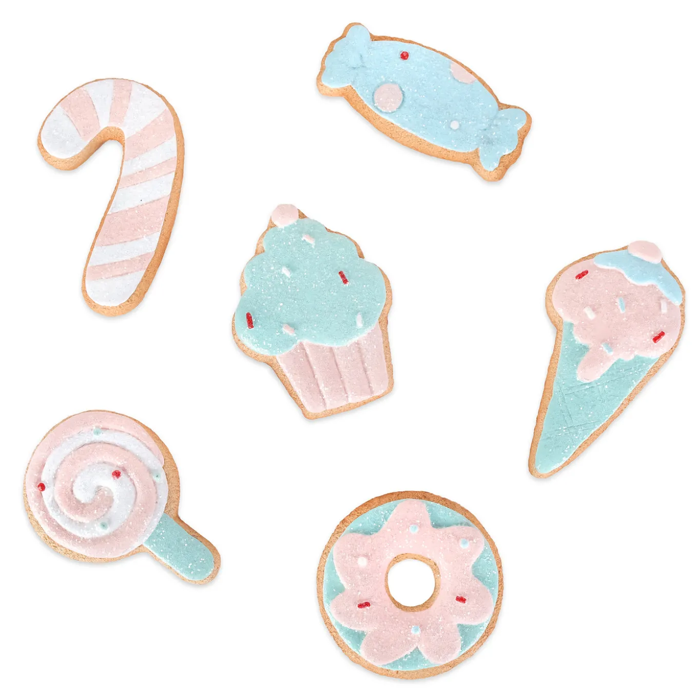 6-Piece Gingerbread Cookie Table Ornaments