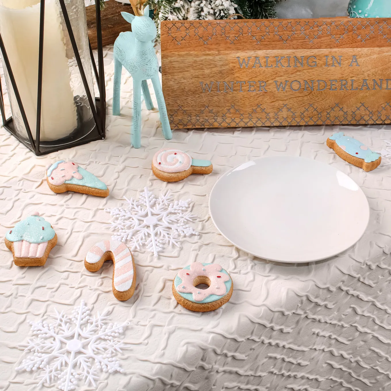 6-Piece Gingerbread Cookie Table Ornaments