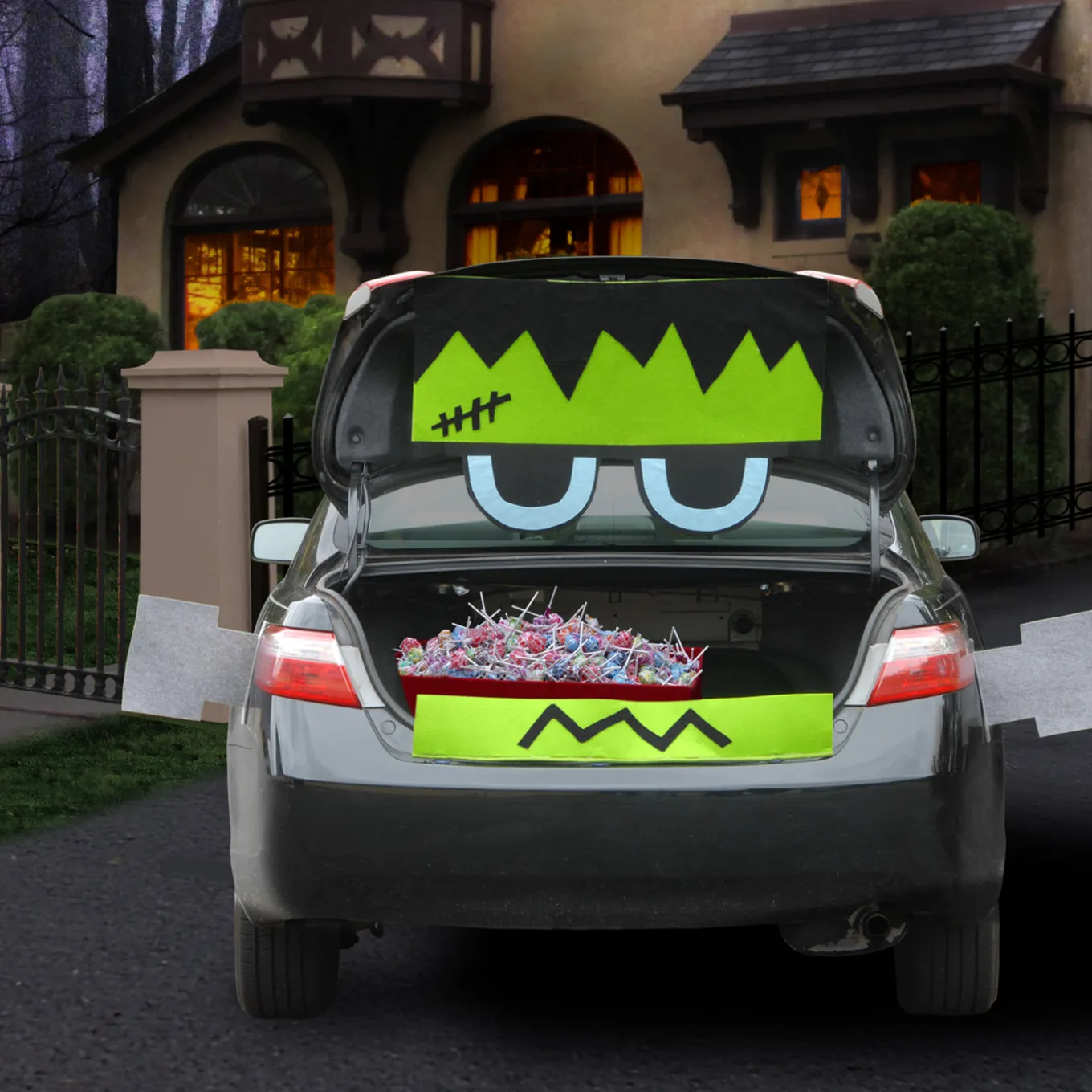 4-Piece Halloween Frankenstein TRICKY TRUNKS Car Decoration Kit