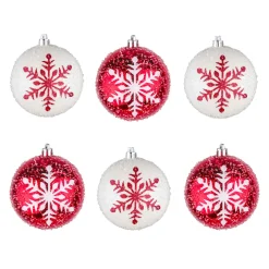 6-Piece Shatterproof Snowflake Ornaments