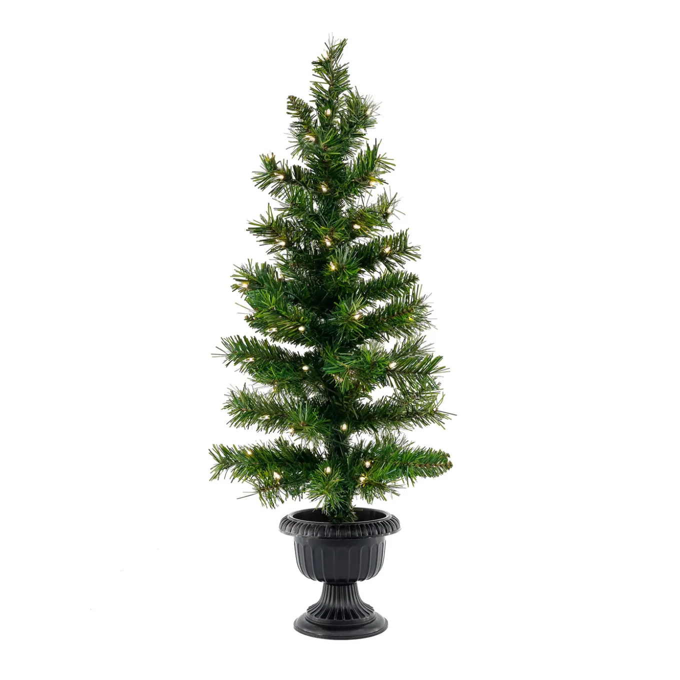 Pre-Lit Warm Welcome Assortment Set of 2 Entrance Trees, 1 Wreath