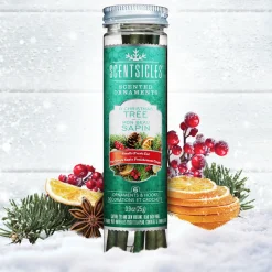 Scented Ornaments, 2- Pack- 6ct Bottle, O Christmas Tree, Fragrance-Infused Paper Sticks