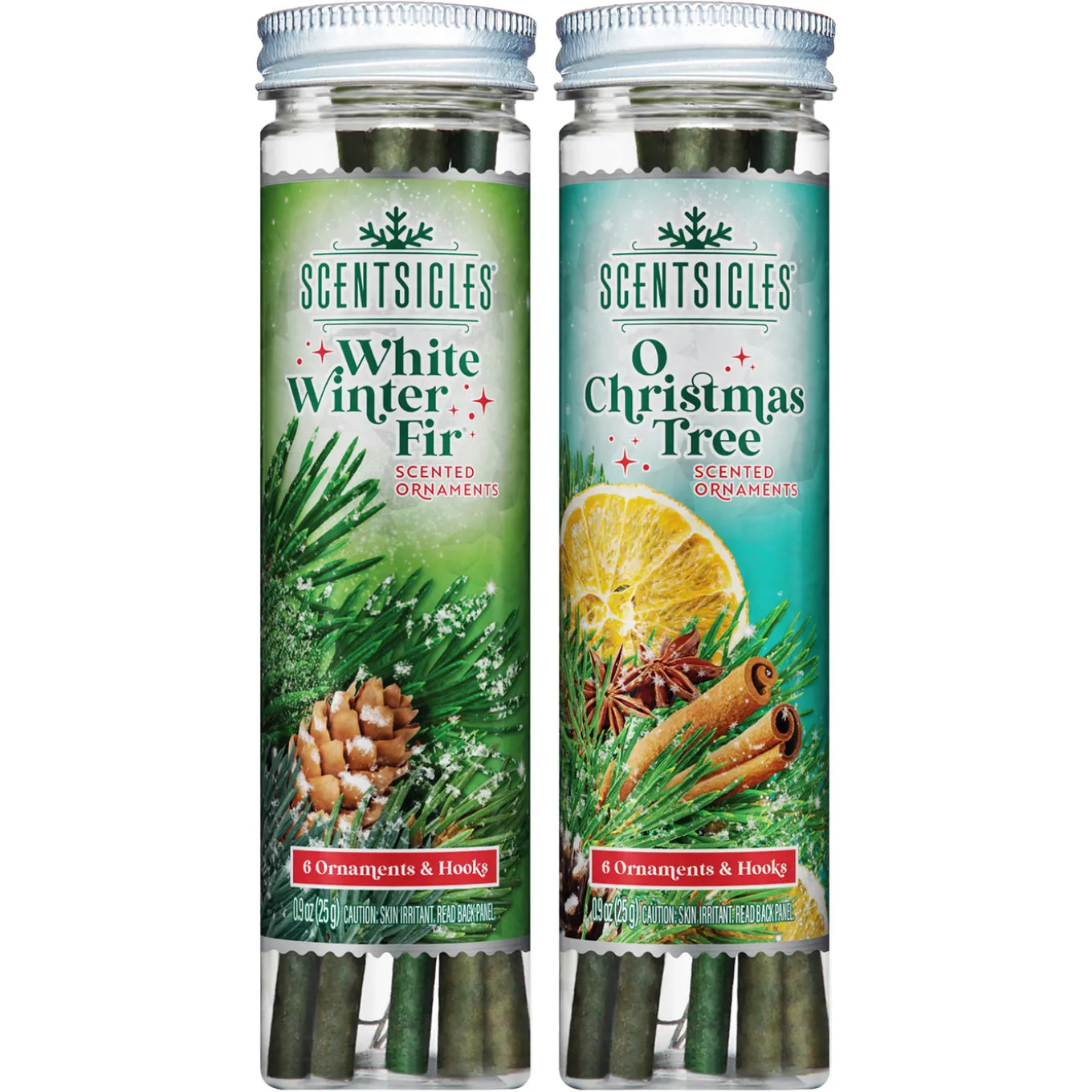 Scentsicles, 6pc Stick, White Winter Fir & O Christmas Tree- 2 Pack