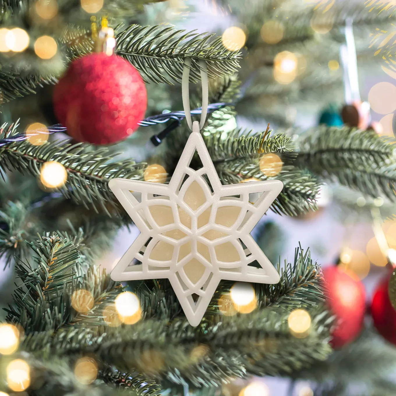 Scentsicles, Scented Star Ornament, White Winter Fir, 2-Pack