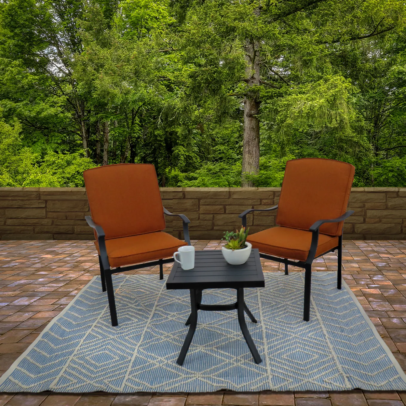 5x7 ft. Cloud Blue Hand Woven Outdoor Rug