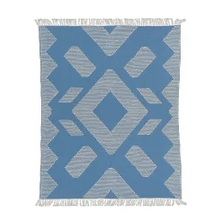 4x6 ft. Dusty Blue Hand Woven Outdoor Rug