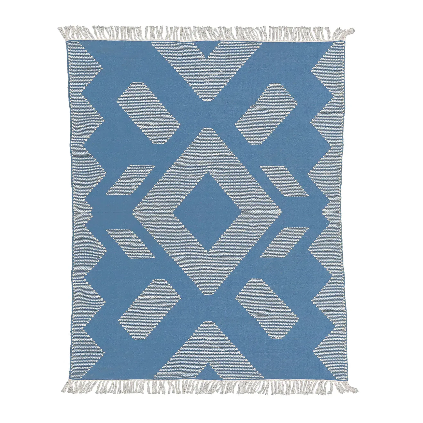 5x7 ft. Dusty Blue Hand Woven Outdoor Rug