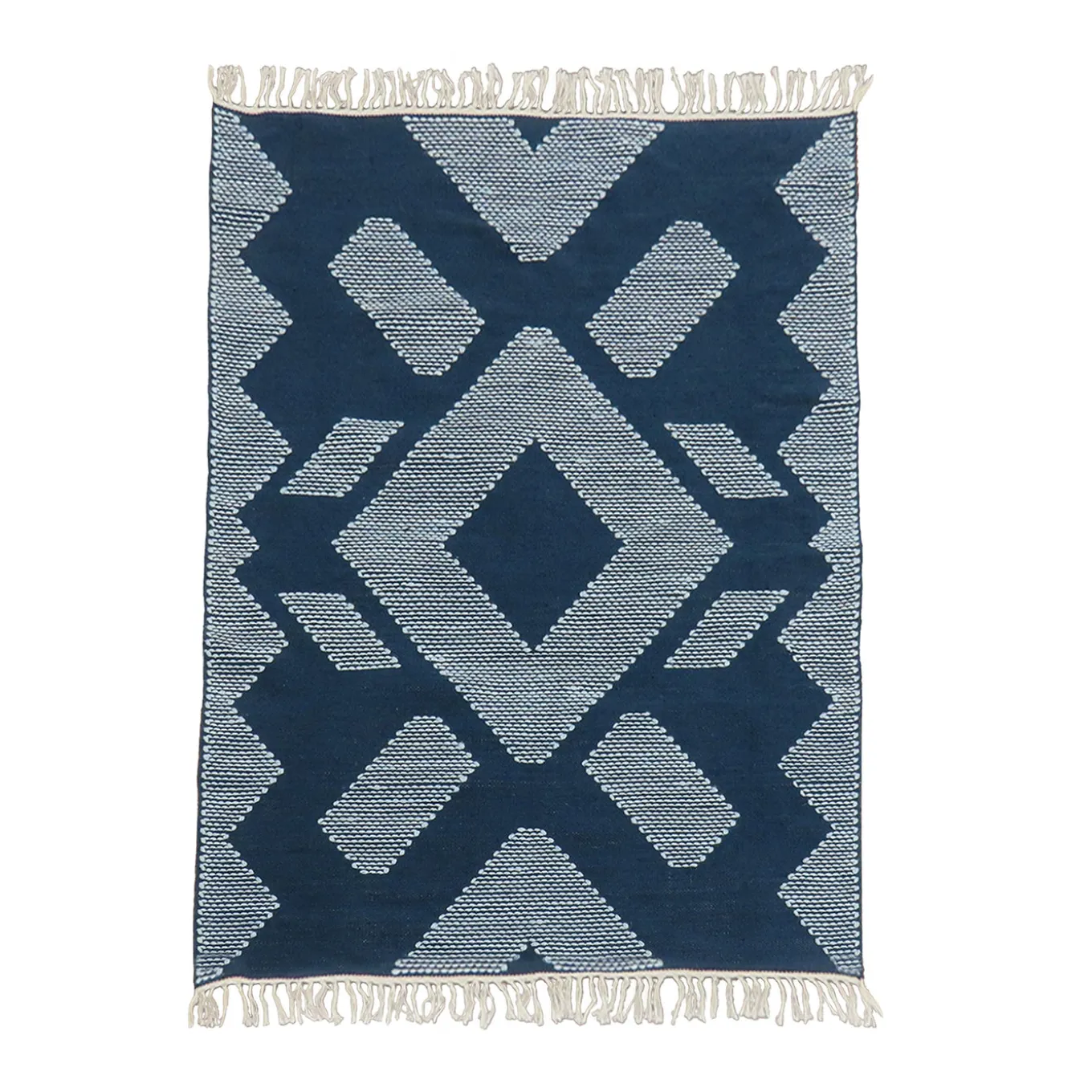 4x6 ft. Indigo Blue Hand Woven Outdoor Rug