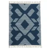 5x7 ft. Indigo Blue Hand Woven Outdoor Rug