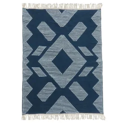 5x7 ft. Indigo Blue Hand Woven Outdoor Rug