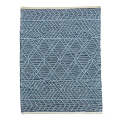 5x7 ft. Navy Blue Hand Woven Outdoor Rug