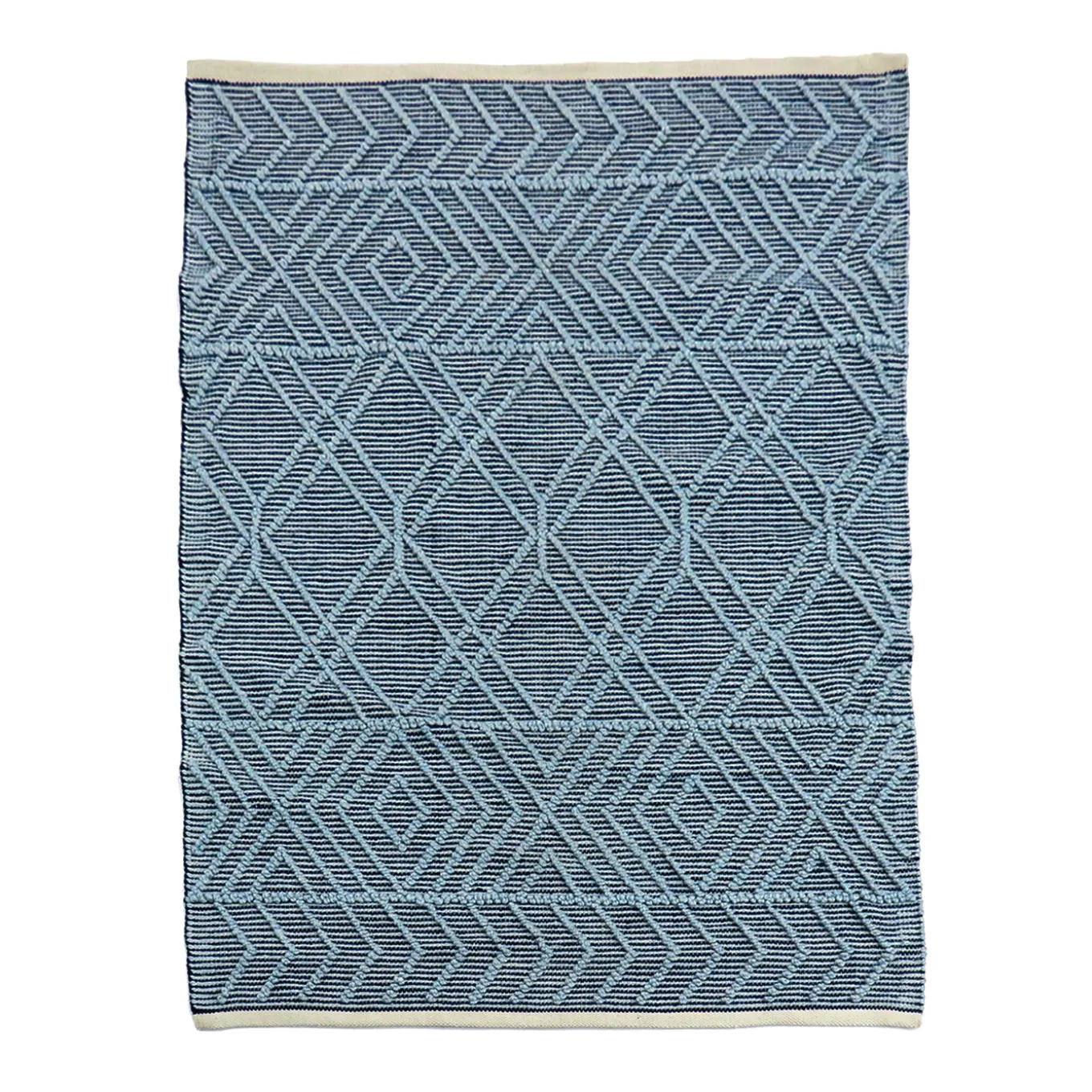 5x7 ft. Navy Blue Hand Woven Outdoor Rug