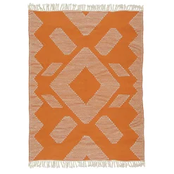 5x7 ft. Papaya Hand Woven Outdoor Rug