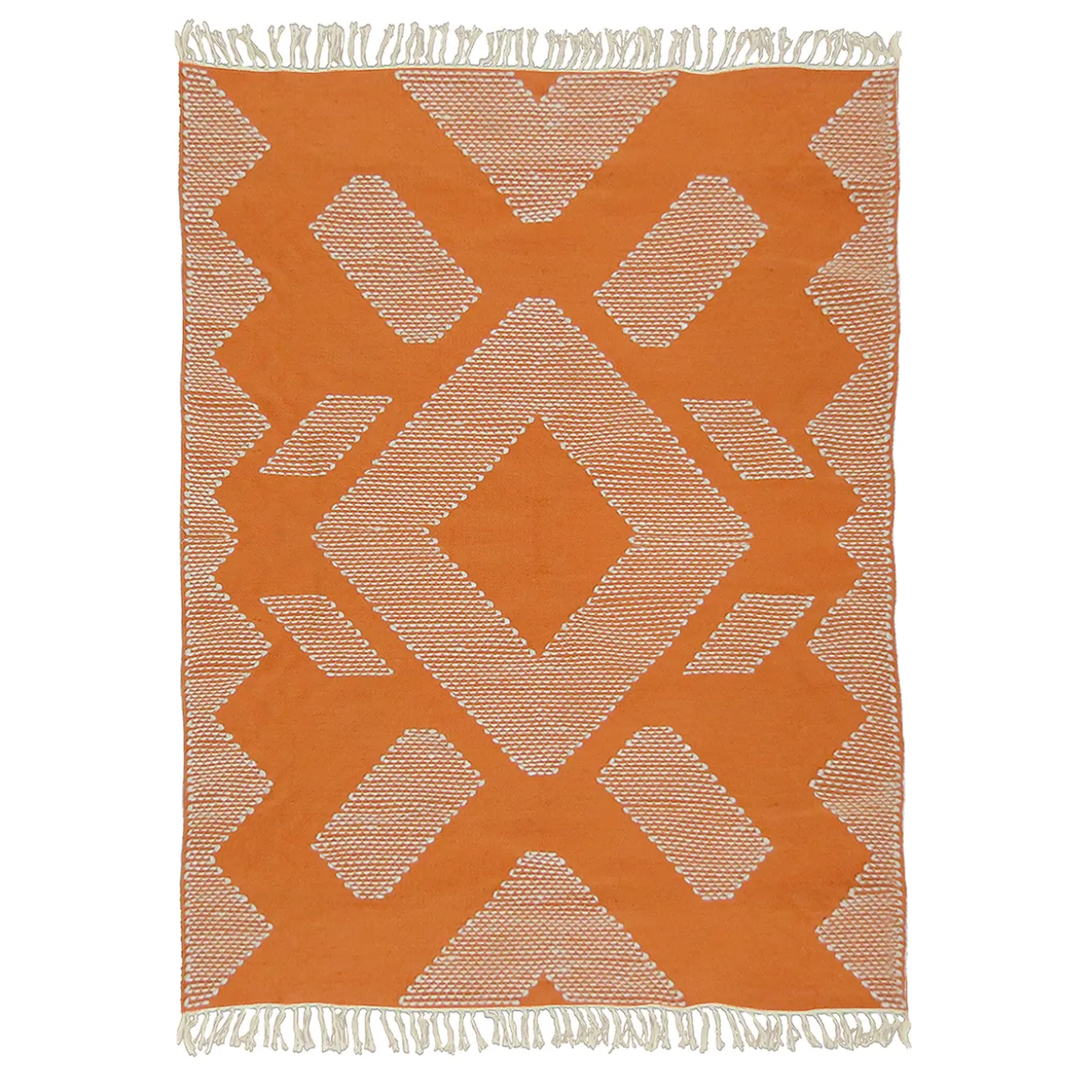 5x7 ft. Papaya Hand Woven Outdoor Rug