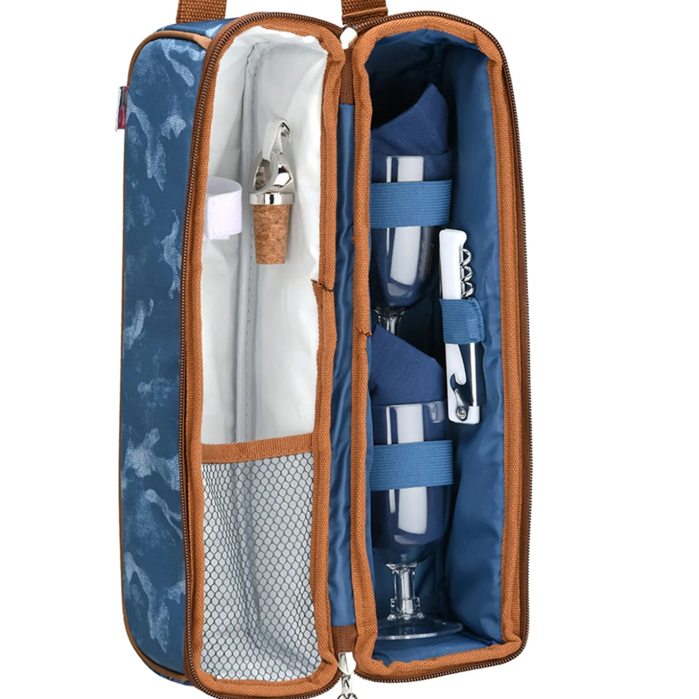 7x3x14 in. 1 Bottle Wine Tote Cooler Bag