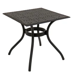 32x32x30 in. Bourton Small Space Cast Aluminum Straight Mesh All-Weather Dining Table, Seats 4, Bourton Collection